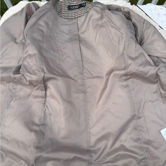 LAUREN RALPH LAUREN‎ BEIGE QUILTED COAT JACKET SIZE XL - Picture 9 of 12